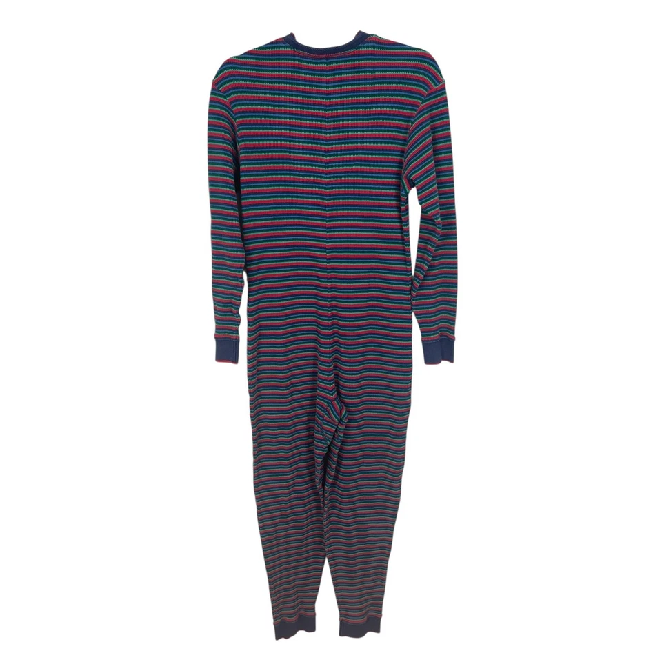 Pijama listrado Victoria's Secret algodão térmico longo Jane peça única tamanho médio - Imagem 3 de 4