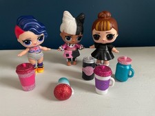 Lol Surprise Dolls Cheeky Babe, Snuggle Babe, It Baby and assorted cups/bottles