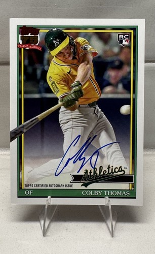 2026 Topps Series 1 Colby Thomas 1991 Topps Baseball Autographs (RAW)