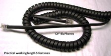 2-Pack Flat Black 9Ft Yealink IP Phone Handset Cord SIP T2 T3 T4 T5 Series VoIP