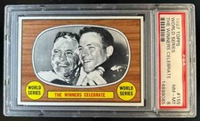 1967 Topps World Series - The Winners Celebrate #155 Orioles PSA 8