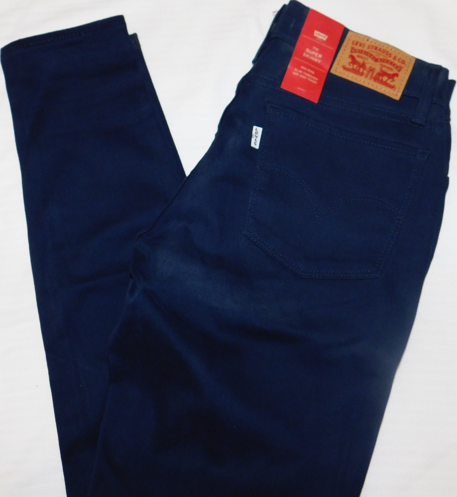 Pants Stretch Slim Through Hip & Thigh Navy