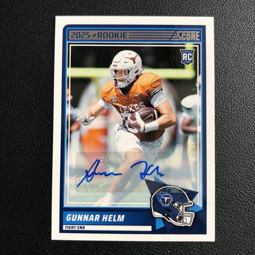 2025 Panini Score NFL Rookie Auto Gunnar Helm RC Titans seanb29