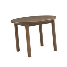 Retro Round Kitchen Table for 4, 42-Inch Wooden Dining Table with MDF Top, Ideal