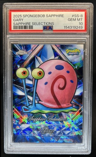 2025 Topps Chrome SpongeBob Squarepants Sapphire Gary Selections #SS-8 PSA 10