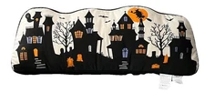 Martha Stewart Halloween Haunted Village 12x30 Embroidered Pillow Witch Ghost