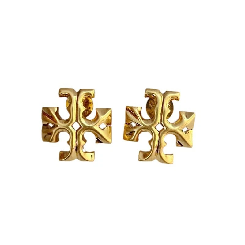 LO ÚLTIMO Tory Burch Roxanne 1 Pulgada Pendientes Dorados Cúpula Bestseller NUEVO Foto 3 de 4