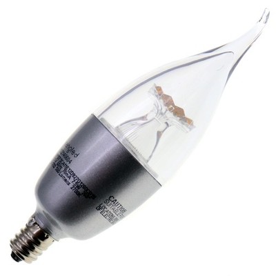 SENGLED DIMMABLE CA11 E12 FLAME TIP CANDELABRA LED BULB, 500-LUMEN, 2700K