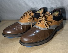 PRADA - Men’s Brown/Black/Blue Oxford Golf Shoes US Size 10 Active Golf-Cleats