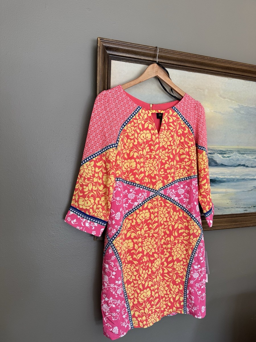 Laundry by Shelli Segal Bright Fun Calypso Print Dress Size NWT