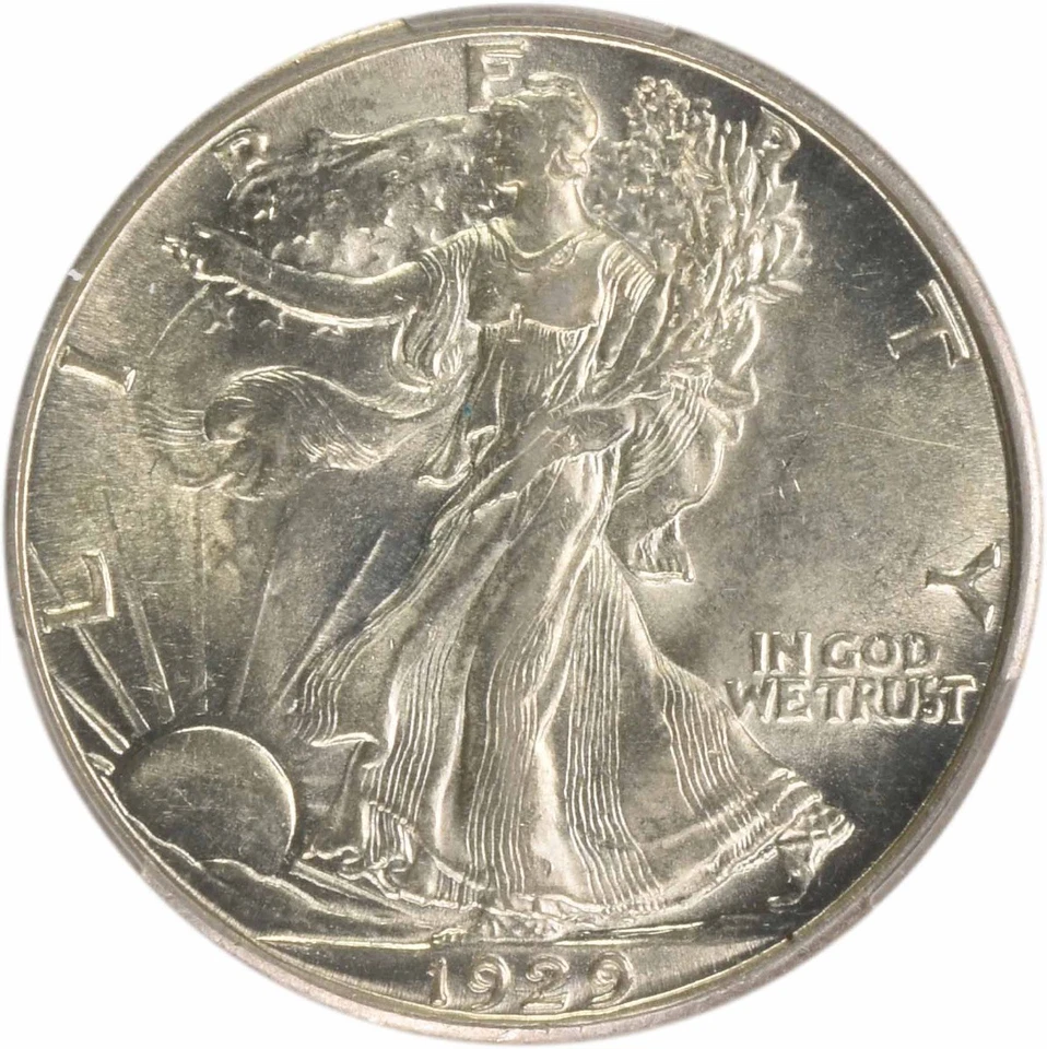 1929-D Walking Liberty Silver Half Dollar AU58 CACG - Image 3 of 4