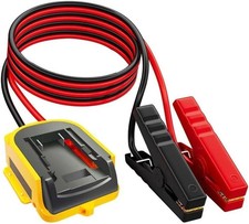 Jumper Cable Clamps with Adapter for Dewalt 20V Battery, 2FT 8AWG Portable Batte