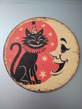 Vintage Style 6 Round Wooden Halloween Retro ...