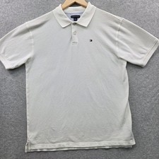 TOMMY HILFIGER Timeless Classic Pique Polo Shirt Mens XL 100 Cotton Retro Y2K