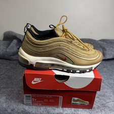 Nike Air Max 97 QS Metallic Gold Varsity Red Size 5 Youth 6.5 Women s 918890-700