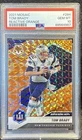 2021 Mosaic Super Bowl MVPs Tom Brady #284 Mosaic Reactive Orange Prizm PSA 10