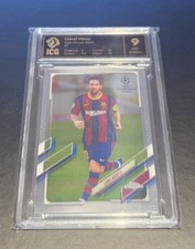 2020-21 Topps Chrome UEFA Champions League Base Soccer Card Lionel Messi 