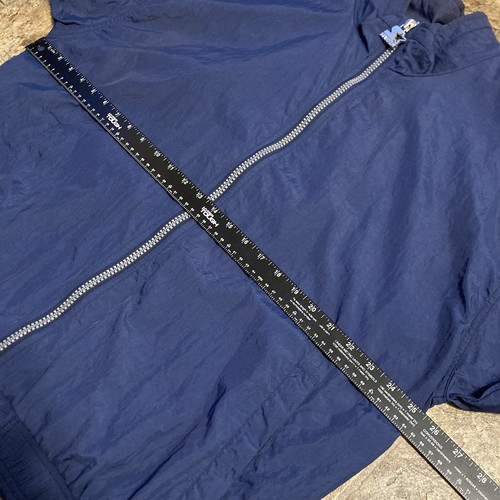 Vintage Starter Jacket Mens Large Navy Blue Windbreaker Track Suit Jacket Y2K - Picture 7 of 7