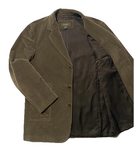 Ermenegildo Zegna Olive Corduroy 3/2Roll Men Blazer Jacket Size 50/M(US40) Italy