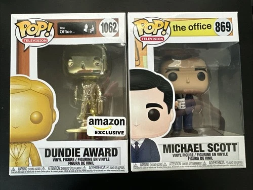 Funko Pop The Office Lot Of 2 Michael Scott Dundie Award Amazon Exclusive 1062