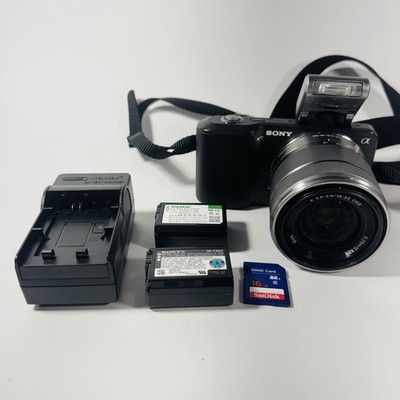 Sony NEX-3 14.2MP Digital Mirrorless Camera Bundle Black Tested | eBay