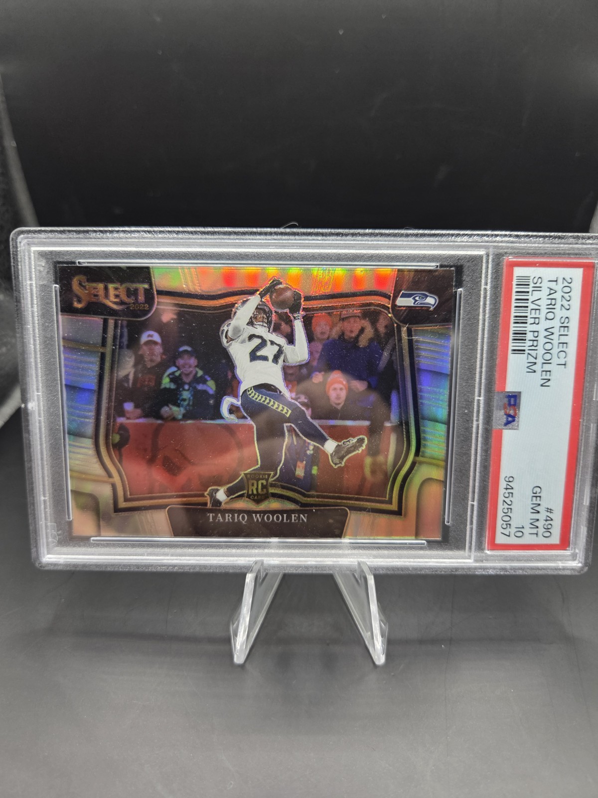 RC PSA 10 2022 Panini Select TARIQ WOOLEN Field Level Silver Prizm #490 Rookie