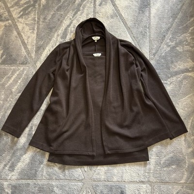 Max Mara 2 Piece Set Brown Virgin Wool Cardigan & Shell Top Italy Women's M