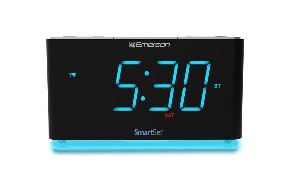 Emerson Smartset Alarm Clock Radio with Bluetooth Speaker with USB Port for i... - Image 2 of 4