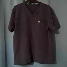 FIGS Scrub Top Men's Large Navy Blue Pocket Leon Technical Collection Medical