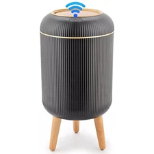 Pukomc Smart Sensor Wastebasket Hand Free Touchless 2.6 Gallon Black