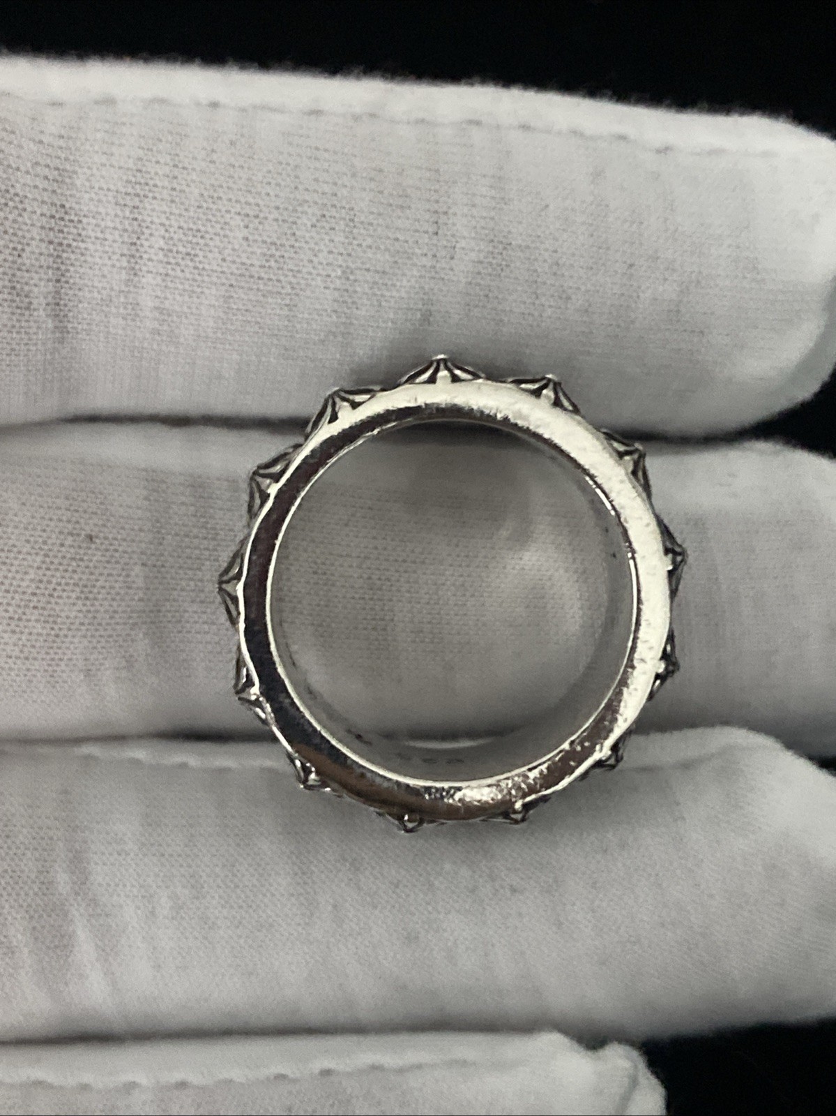 Chrome Hearts Tiny E Cross Double Stack Ring Size… - image 5