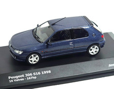 Peugeot 306 S16, Bleu-Métallisé, 1998, Solido, 1:43