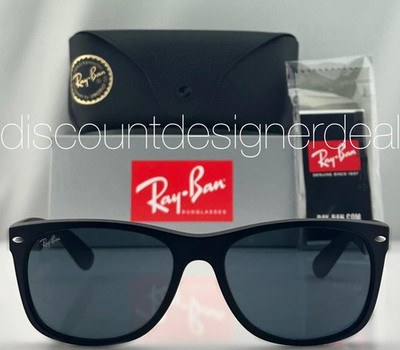 Ray-Ban New Wayfarer RB2132 622/R5 Sunglasses Matte Black Frame