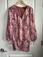 Lulu's Mauve Long Sleeve Floral Dress Women’s Size XS