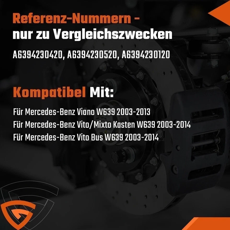 2x Ankerblech Schutzblech Bremsscheibe hinten für Mercedes Viano Vito W639 - Bild 3 von 4