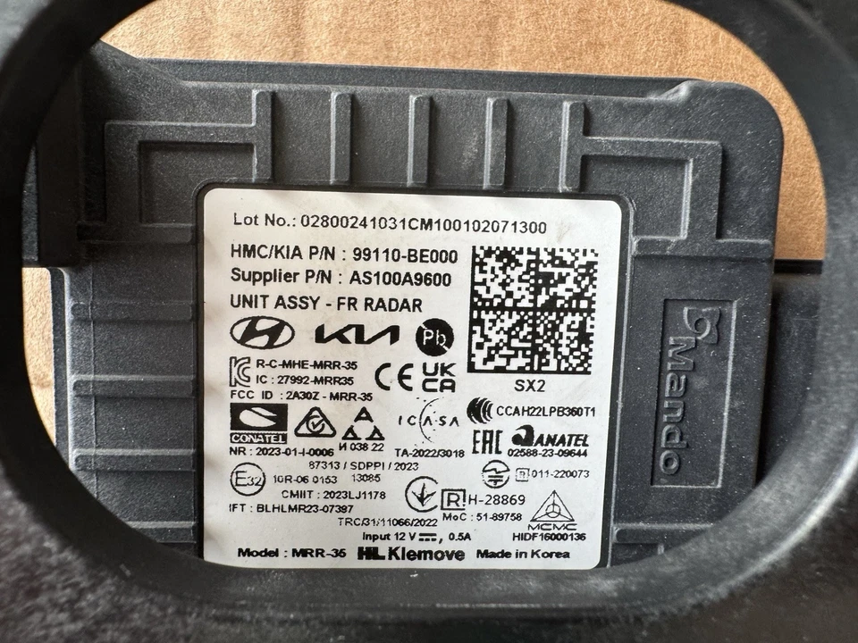 2024-2025 Hyundai Kona Cruise Control Distance Radar Sensor OEM. 99110-BE000 - Image 3 of 4