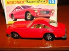 Vintage Matchbox Superfast No.75 Ferrari Berlinetta with box HOT LOOKING COLOR
