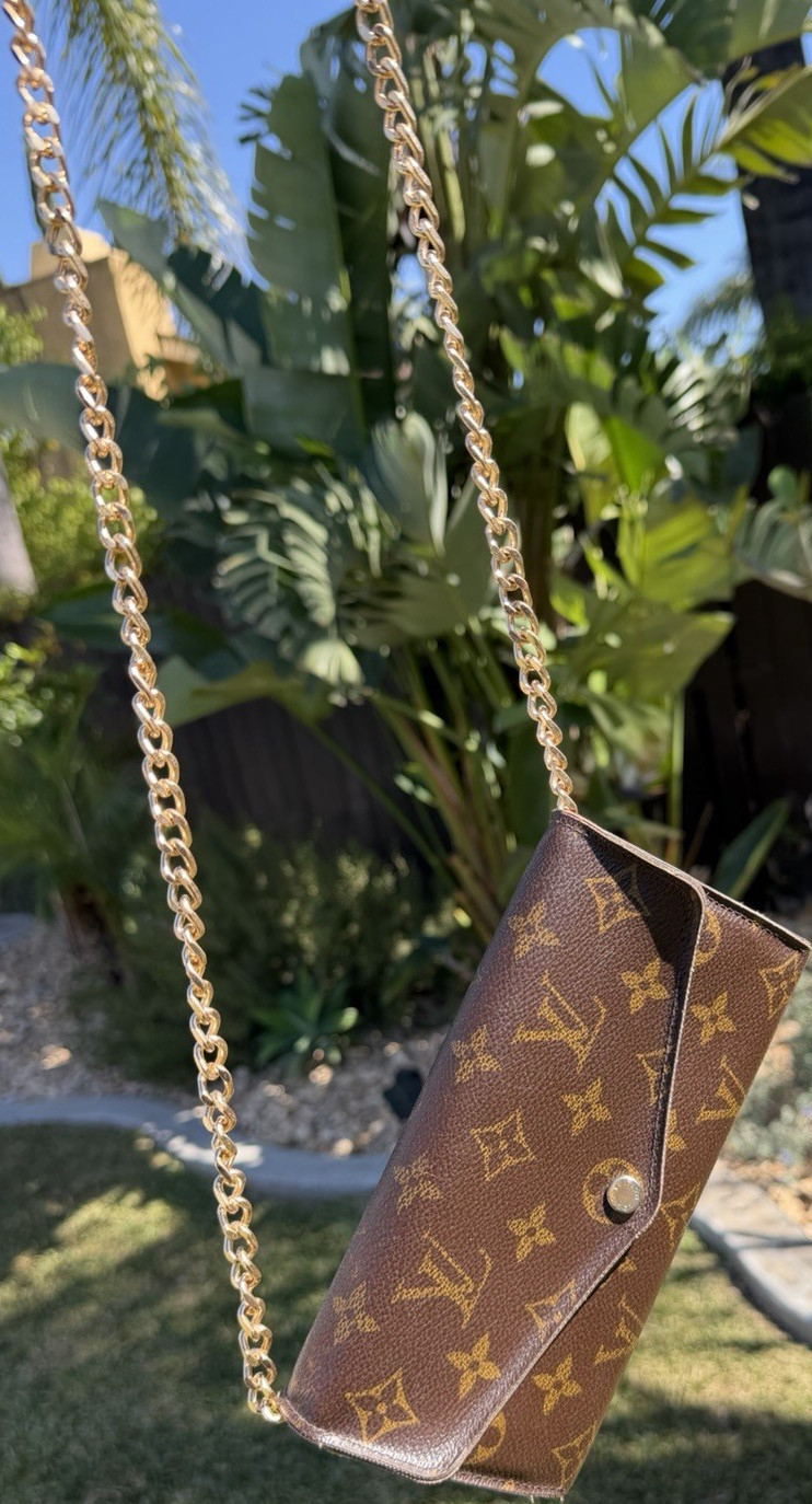 Louis Vuitton Brown Monogram Chain Strap Shoulder Bag for Women