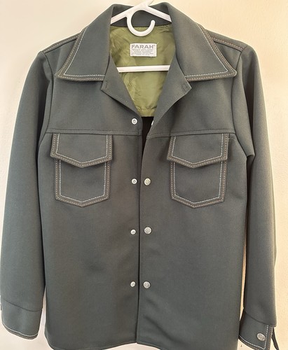 VTG 70’sFarah Timeout Leisure Jacket Wide collar contrasting stitching