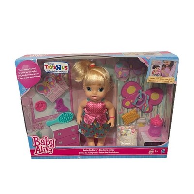 BABY ALIVE - BUTTERFLY PARTY - Blonde Doll Retired ToysRus NEW IN BOX With Gift