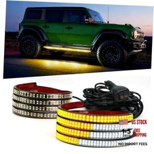 Emergency Strobe Lights Strip 2pcs 70 Inch Amber White 864 Led Running Board Emergency Strobe Lights Strip 2pcs 70 Inch Amber White 864 Led Running Board