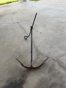 Antique Cast Iron  Kedge Anchor  Maritime Nautical  Sea Anchor   13 x 21"