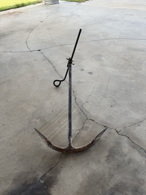 Antique Cast Iron  Kedge Anchor  Maritime Nautical  Sea Anchor   13 x 21"