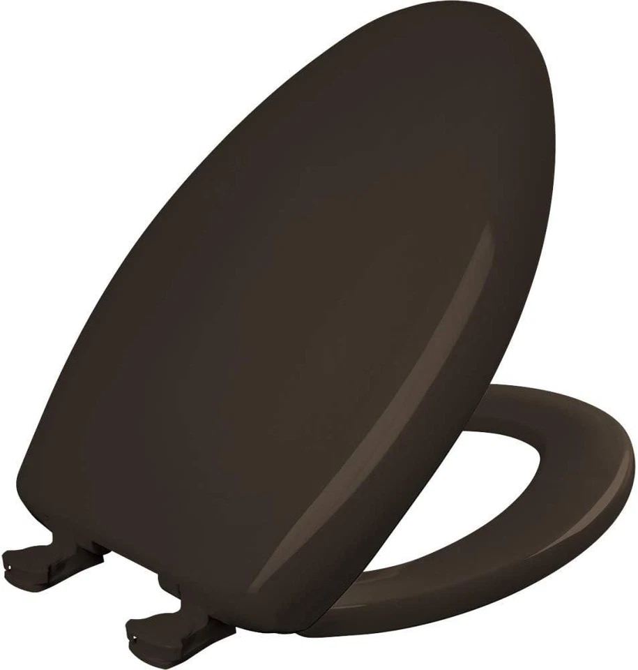 Elegant Espresso Brown Slow Close Toilet Seat - Elongated Shape for Any Bathroom - Image 3 of 4