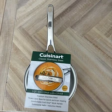 CUISINART Stainless Steel 1 Quart Saucepan Induction Ready 8319-14 with Lid