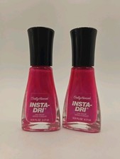 2 X Sally Hansen Insta Dri Nail Polish 216 Flashy Fuchsia