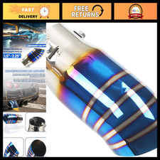 Universal 2.25 Inlet Exhaust Tip - 3 Outlet 7 Long Stainless Steel Tailpipe