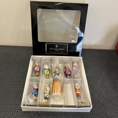Vtg Christopher Radko Rare 1995 And Snowy Make 8 Ornament, 7 Dwarves Snow White