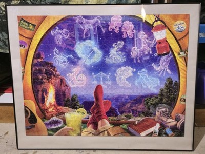 Buffalo Games 1000-Piece Night & Day Celestial Camp Out Jigsaw Puzzle Framed
