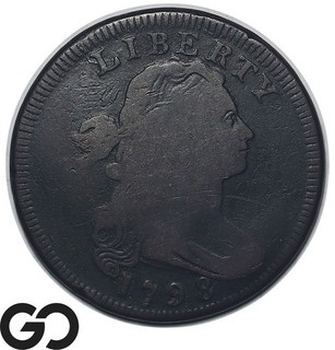 1798 Draped Bust Large Cent Reverse '95 VF Early US Copper Penny Ultra RARE